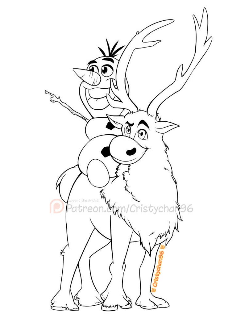 Ausmalbilder Olaf Und Sven