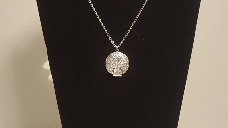 Silver Diffuser Necklace Essential oil necklace