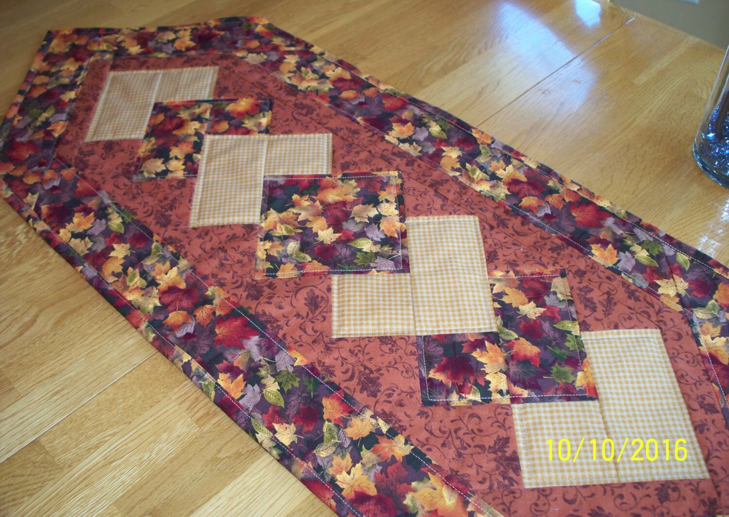 Quilted Table Runner Fall Leaves | Etsy