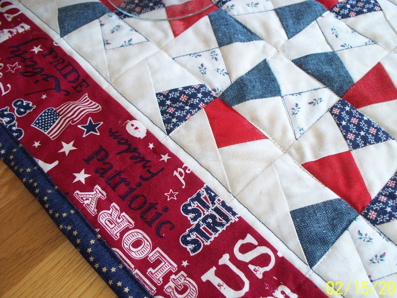 Patriotic Table Runner; July 4th; Memorial Day; USA