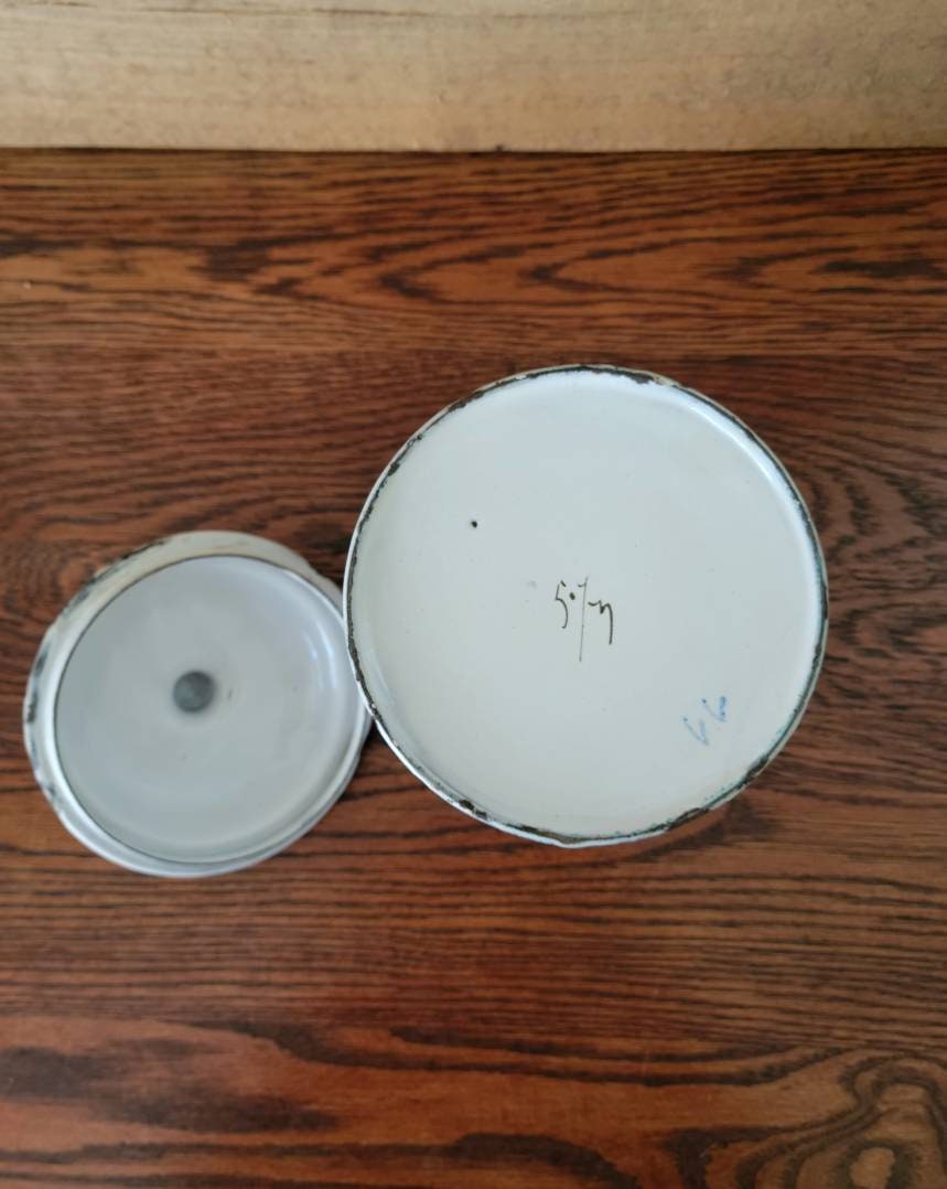 Vintage JAPY Enamelware Sugar Canister: French Pansy Design - Etsy