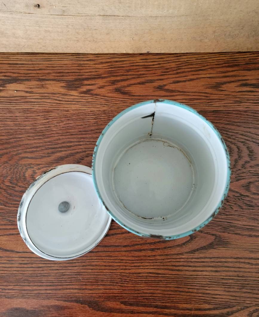 Vintage JAPY Enamelware Sugar Canister: French Pansy Design - Etsy