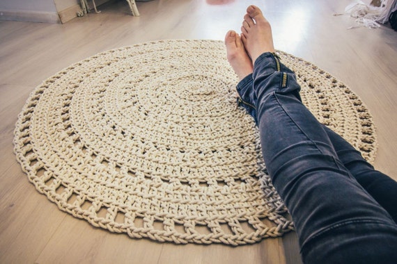Crochet Rug Macrame Rug Rope Rug Woven Rug