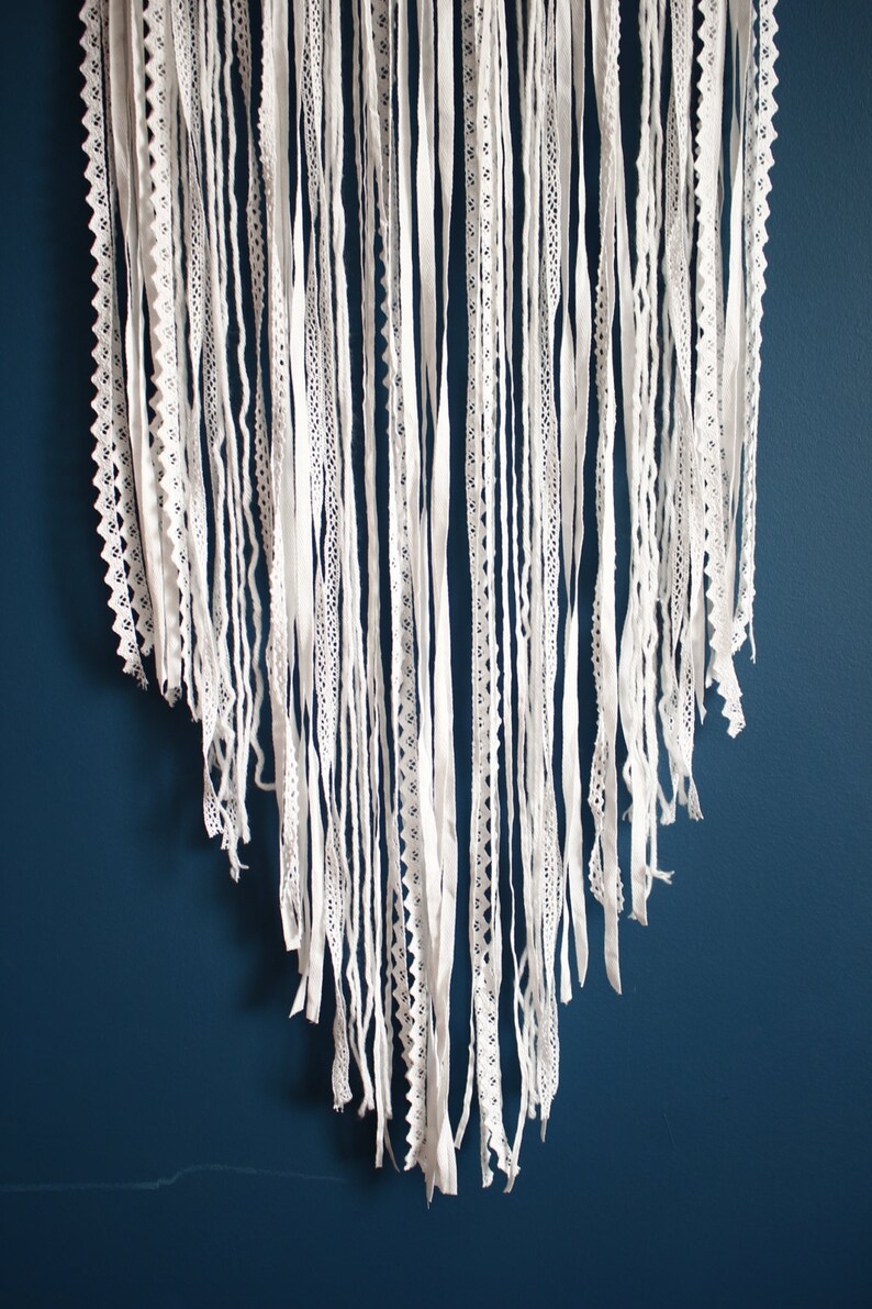 Dream Catcher Wall Hanging Yarn Wall Hanging White Dream Etsy