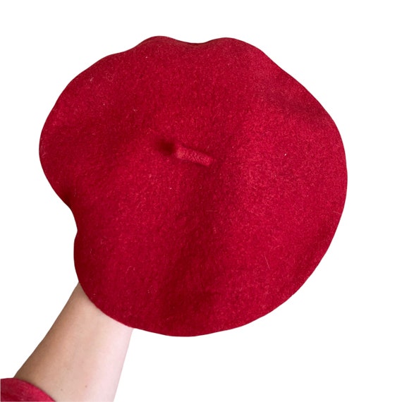 Elosegui Boinas women’s red wool beret hat dames … - image 5
