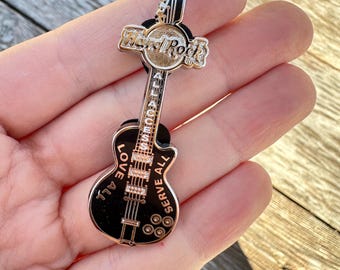 Vintage Hard Rock Cafe All Access pin black guitar