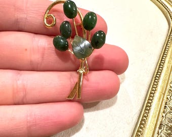ヴィンテージ翡翠ブローチ - Etsy 日本