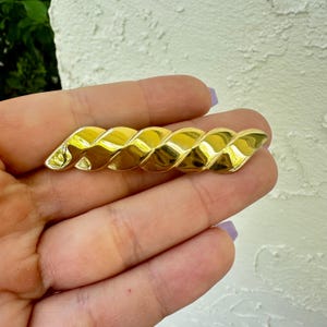 Vintage Jewelry Gold Tone Long Brooch Pin