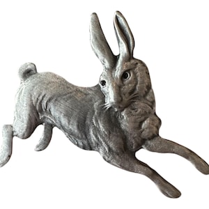 Vintage Antique Silver Bunny Rabbit Brooch Pin