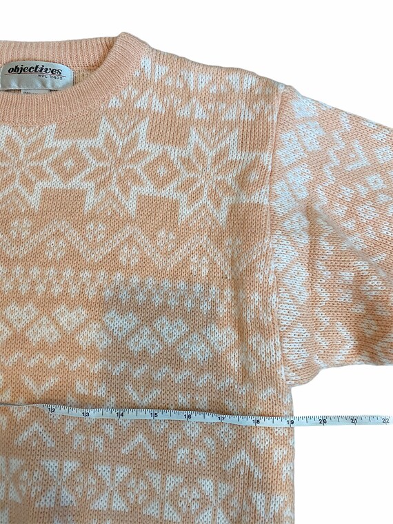 Objectives | vintage pink snowflake sweater | Med… - image 4