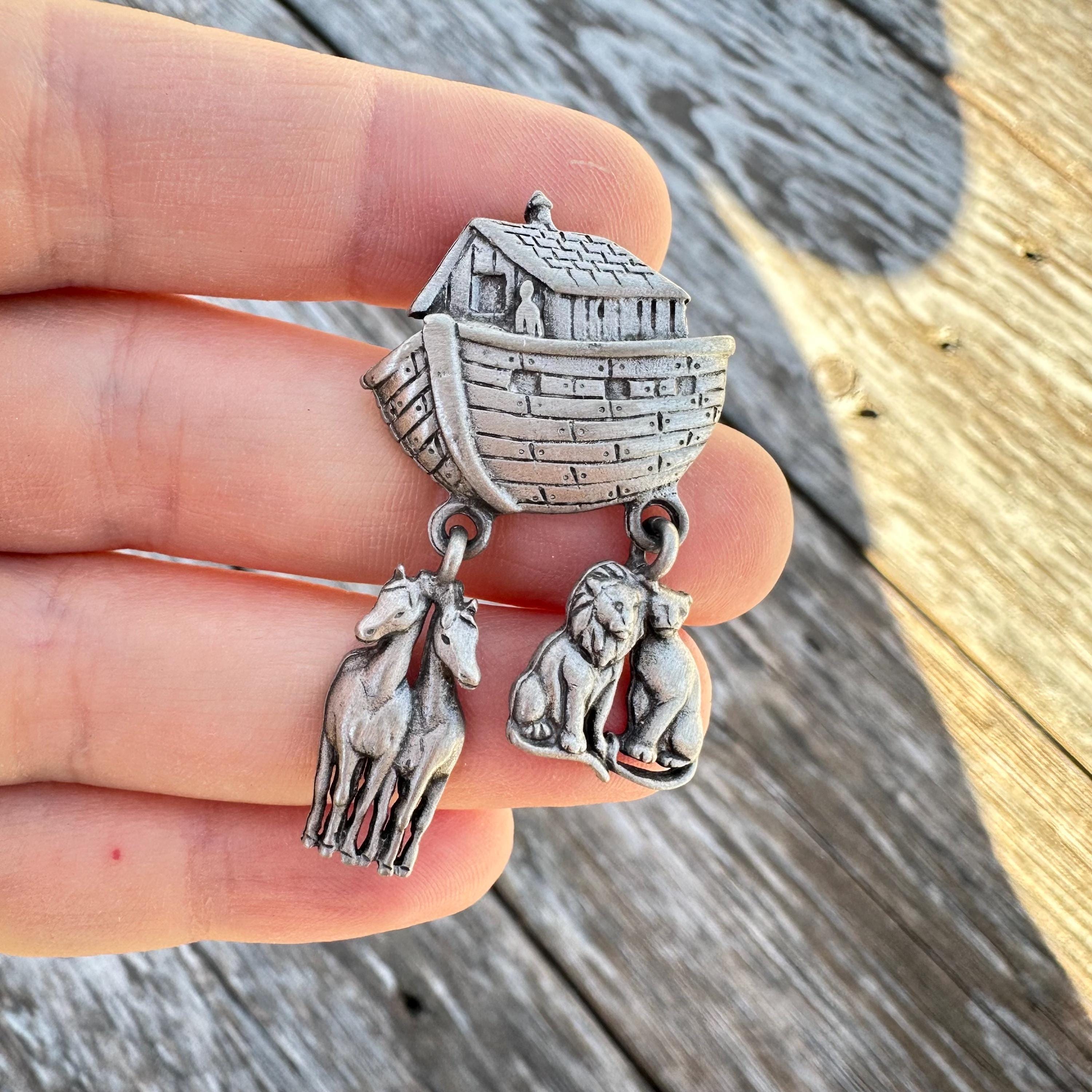ヴィンテージジュエリー ノアの箱舟ブローチピン - Etsy 日本