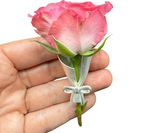 Vintage Flower Holder Silver Tone Brooch, Posey Holder Pin  Vase Brooch