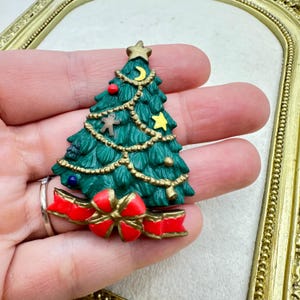 Vintage Christmas Tree Brooch Pin