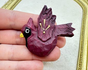 Vintage sieraden kardinaal broche speld