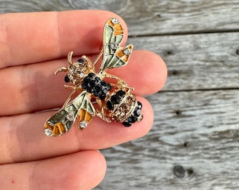 Spilla Ape Moda Insetto Spilla Con Strass Cappotto Accessori Per Abi Spilla Spille Per Abbigliamento Da Donna Originali All'ingrosso - Foto 3