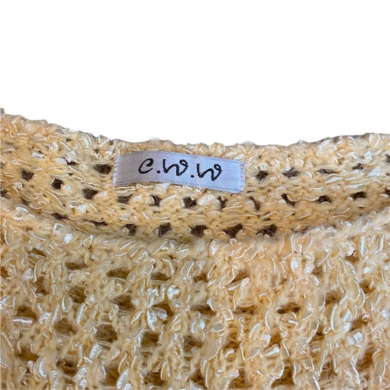 C.w.w wool mohair silk knit yellow sweater - image 5