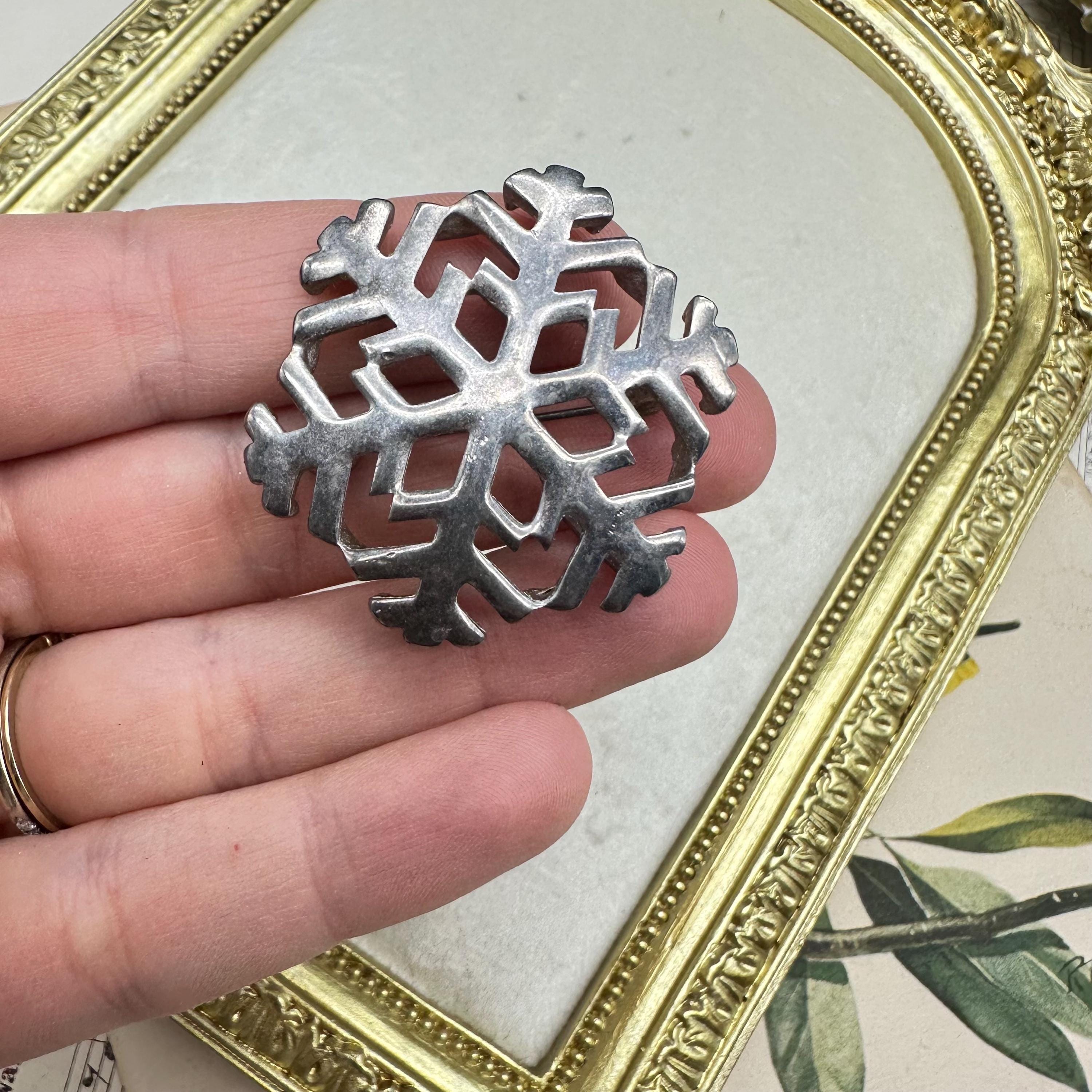 【MURRAL】Snow cover brooch (Silver) ブローチ Sterling Silver Snowflake Brooch | Talbots