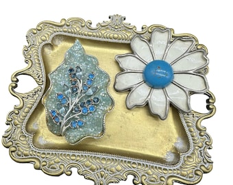 Lote de Broches Vintage Quebrados para Artesanato, Peças de Retalhos de Bijuterias