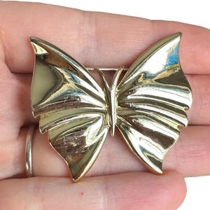 Vintage Butterfly Brooch Pin Gold Tone Butterfly