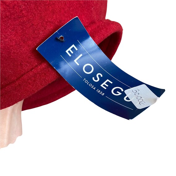 Elosegui Boinas women’s red wool beret hat dames … - image 4