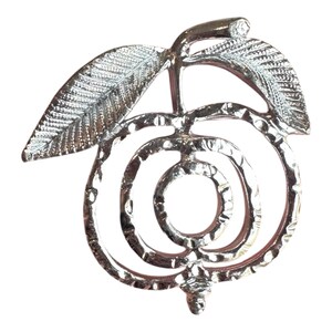 Sarah Coventry Silver Tone Apple Brooch Pin