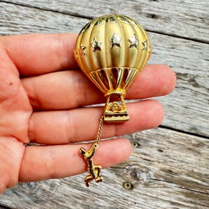 Vintage Hot Air Balloon Brooch Hot Air Balloon Pin