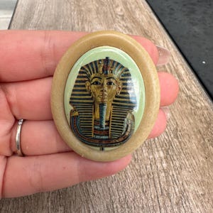 Vintage Jewelry King Tut Egyptian Pharoah Brooch Pin