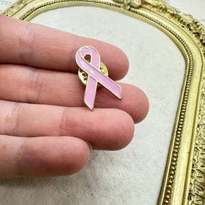 Vintage Breast Cancer Awareness Ribbon Pin Brooch