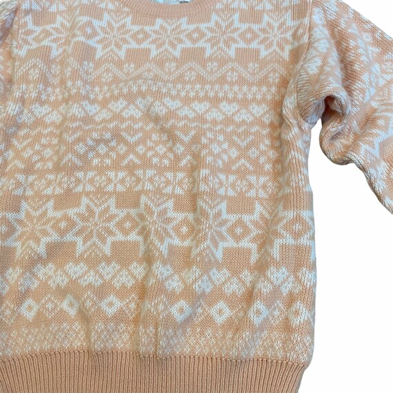 Objectives | vintage pink snowflake sweater | Med… - image 3