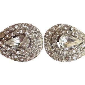 Broche de piel con diamantes de imitación vintage, 2 piezas, cierre de gancho y ojal, BOTÓN BRILLANTE
