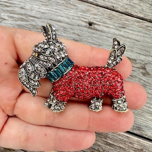 Vintage Jewelry Scottie Dog Brooch Scottish Terrier Jewelry Scotty dog Jewelry