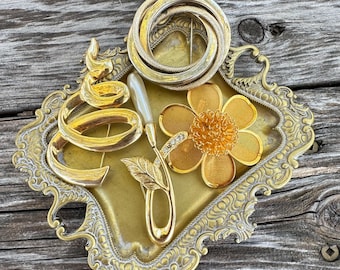 Lot de broches vintage pour l'artisanat, la réparation de