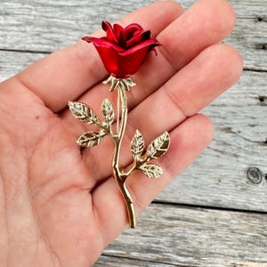Vintage Jewelry Rose Brooch Rose Pin