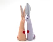 Love Bunny - Wedding Decor - Nursery Decor - Stuffed Soft Animals - Woodland Animals - Cute Rabbit - Happy Mail - Teacher Gift - Pastel