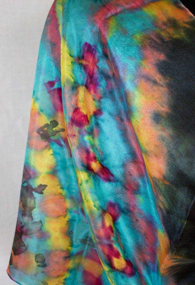 Silk scarf. Tie Dye tecnique. Stylish and lightweight | Etsy