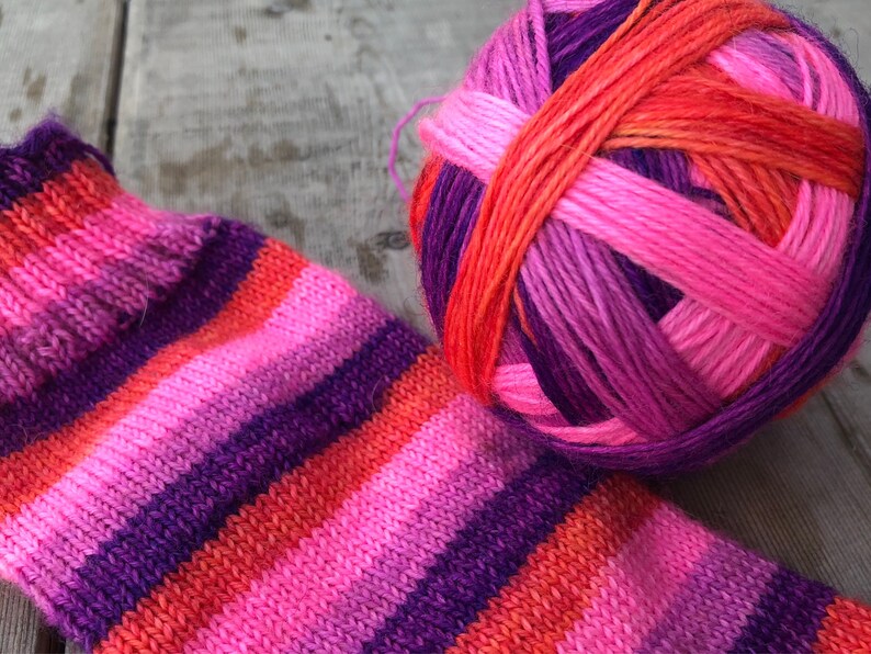 Self Striping Sock Yarn READY TO SHIP Sunset Sky
