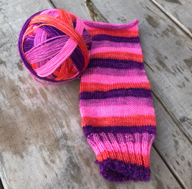 Self Striping Sock Yarn READY TO SHIP Sunset Sky