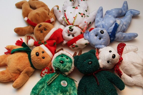 2001 holiday teddy beanie baby