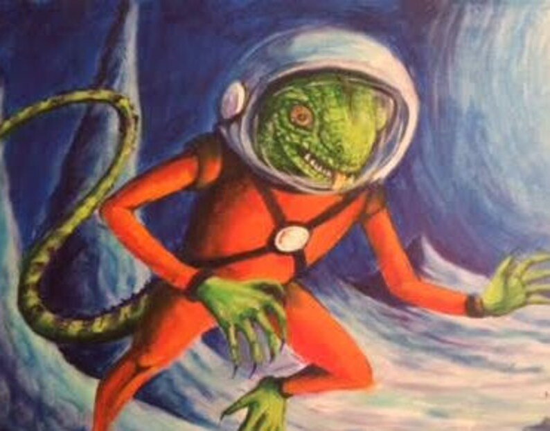 Astro-Lizard Mutant Cricket Lunar Feast | Etsy