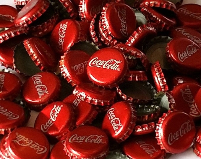 100 Cocacola Recycled Soda Bottle Caps Red Good Quality Used Bottle