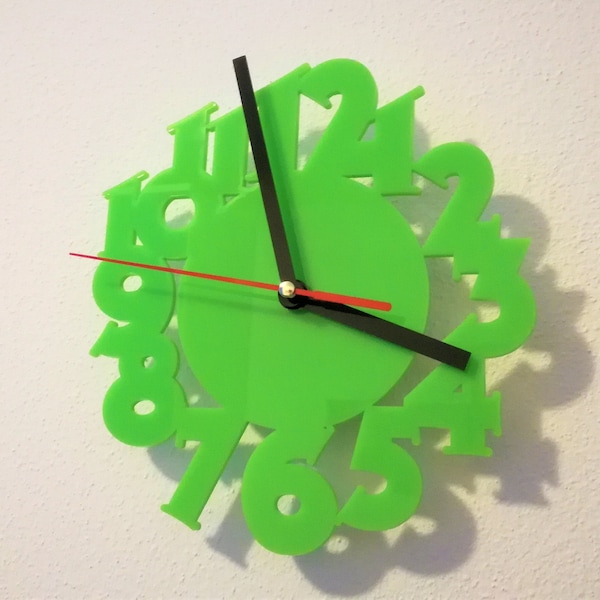 Wall Clock With Numbers Etsy