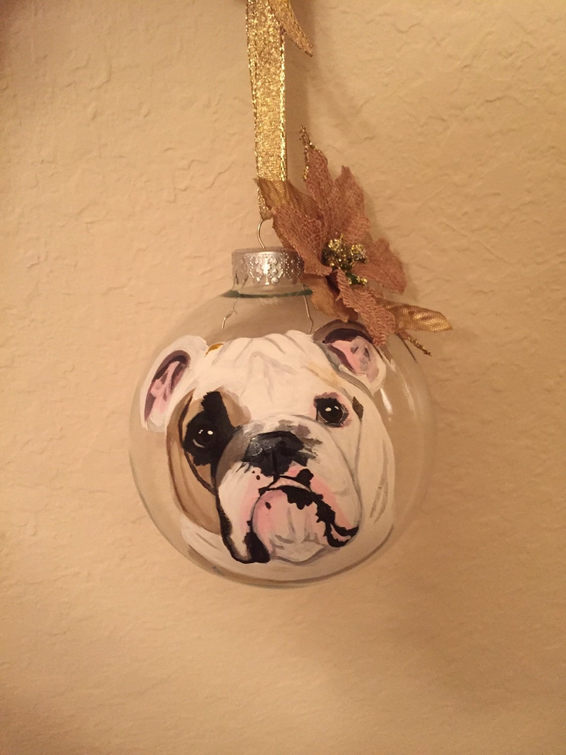 Custom English Bulldog Ornament Custom Pet Ornament Etsy