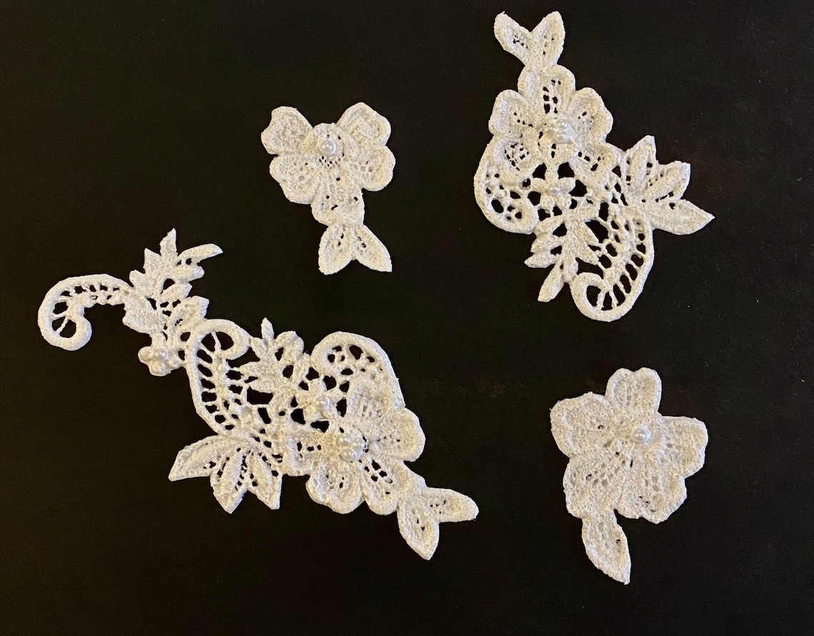 Ready To Use: 9x Edible Sugar Lace Applique Edible Lace | Etsy