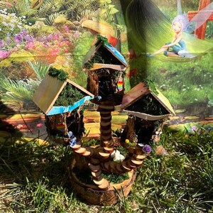 Mini Adorable Pride Handmade Fairy House With Lights Miniature Fairy House Fairy House Handmade Wood Fairy House Wooden Fairy House Cute