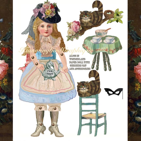 Alice in Wonderland Teapot Printable - Etsy