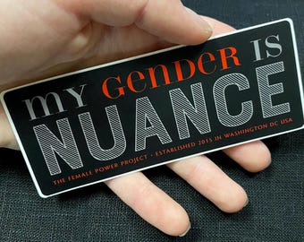 Sticker Nuance My Gender is, Sticker étanche humour LGBTQ homosexuel pour ordinateur portable, bouteille d'eau