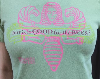 Est-ce bon pour les abeilles ? T-shirt en coton biologique, t-shirt graphique jardin écologiste, fabriqué aux États-Unis