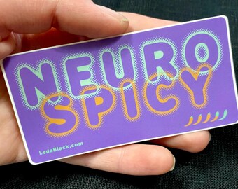 Sticker neuro épicé, sticker vinyle imperméable neurodivergent, sticker pour ordinateur portable TDAH, autisme, humour