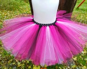 Punk rocker tutu fairy tutu Pink white and black tutu pink tutu costume tutu photo prop toddler tutu infant tutu tutu skirt dress up skirt