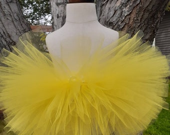 ribbon tutu for girls birthday Size 12 Yellow Tutu Girls Newborn yellow tulle skirt toddler